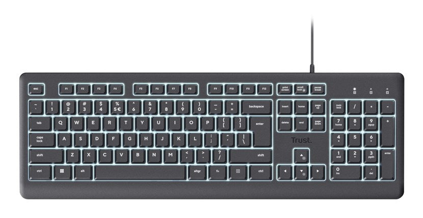 Trust Primo Beleuchtete keyboard Home/Office USB QWERTY US English Black