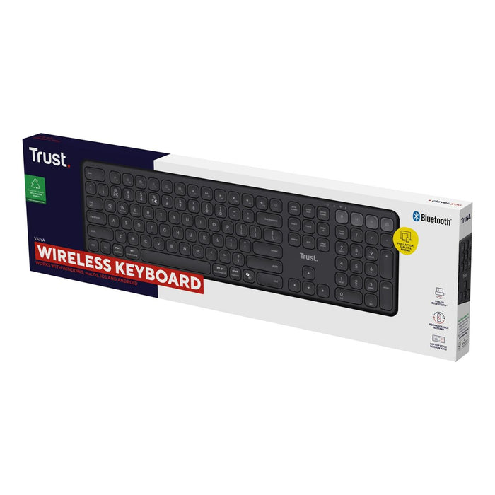 Wireless Keyboard Trust Vaiya Black QWERTY Qwerty US
