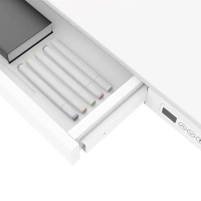 Tuckano Desk with electric height adjustment ET119W-C White. Desk top dimensions: 120 x 60cm. - Modern