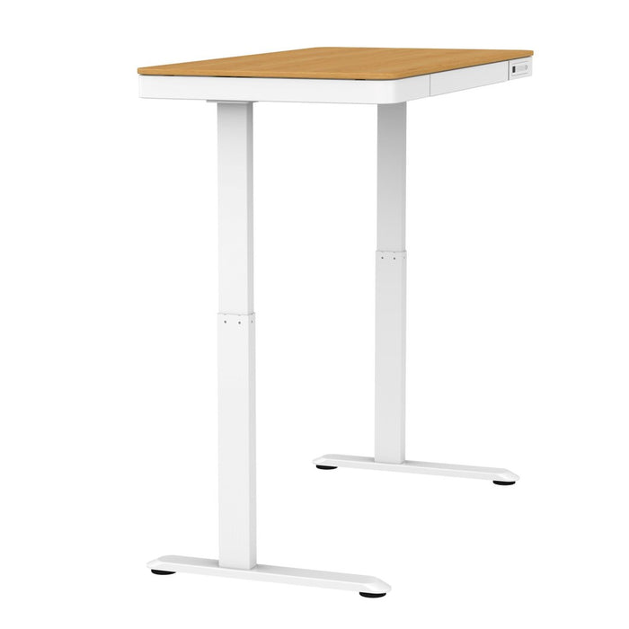 Tuckano Electric Height Adjustable Desk ET119W-C White/Oak. Desk top dimensions 120 x 60cm.