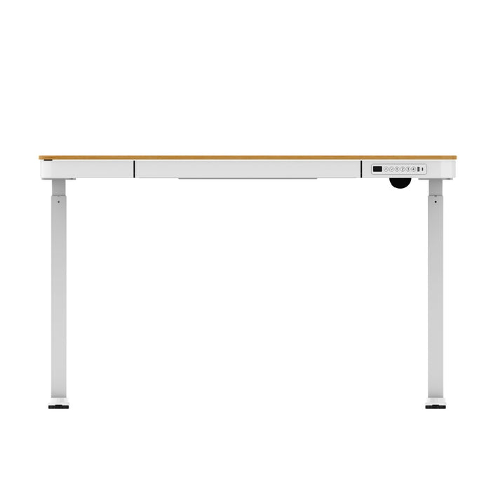 Tuckano Electric Height Adjustable Desk ET119W-C White/Oak. Desk top dimensions 120 x 60cm.