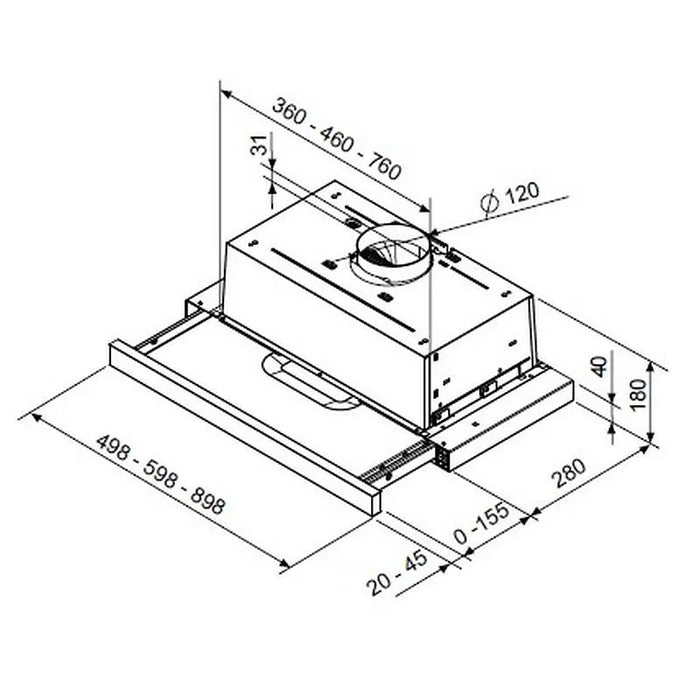 Built-in absorber Turboair TT14 LX/GRX/F/60*