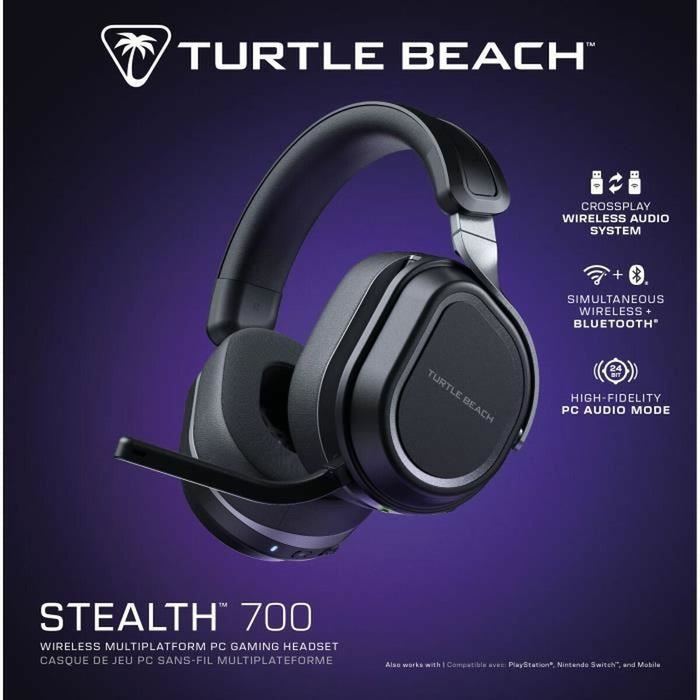 Headphones with Microphone Turtle Beach Stealth 700PC Black