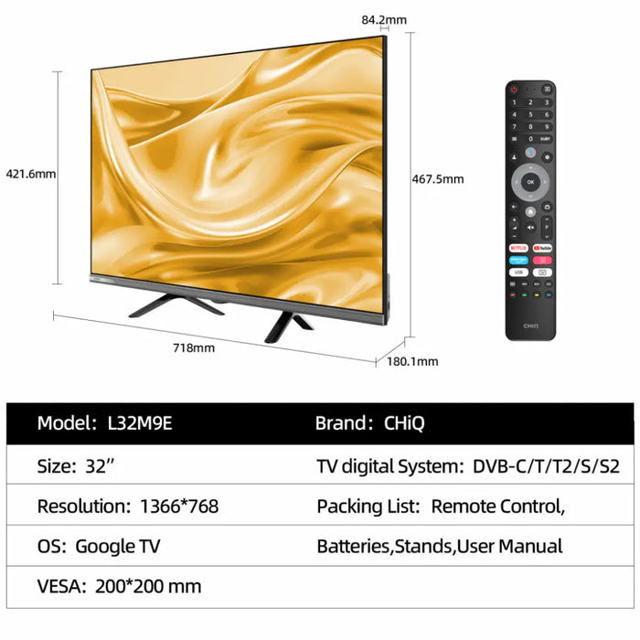 TV CHiQ L32M9V - LED<<<Телевизори<<<Телевизори Аудио и видео<<<TechMart