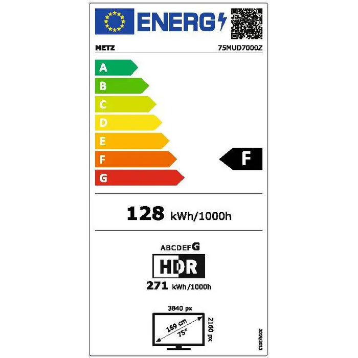 TV METZ 75MUD7000Z 75’’ (189 cm) LED Smart TV Google TV UHD Black - Телевизори<<<TV Видео и
