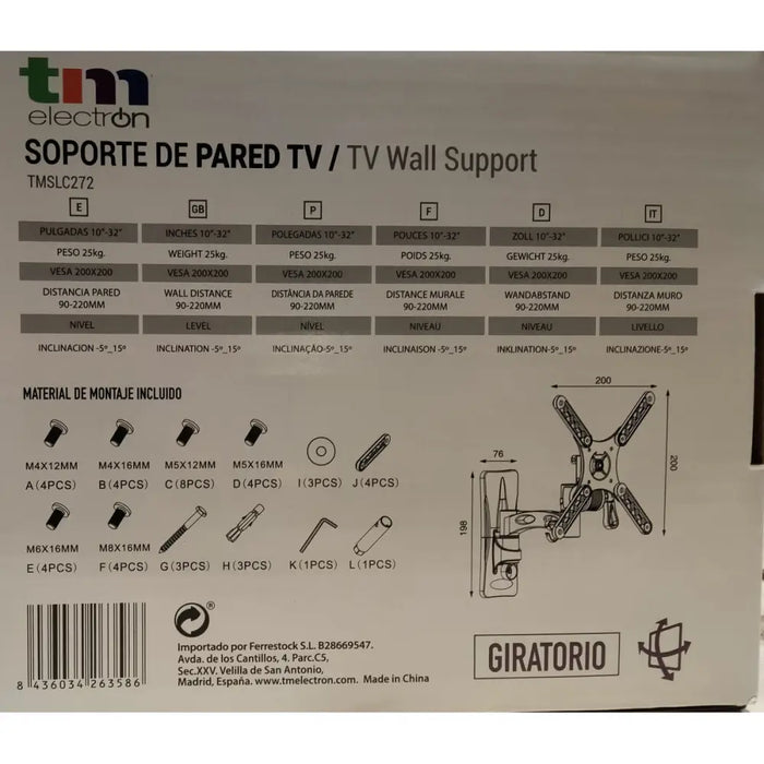 TV Mount TM Electron 25 kg 10’’-32’’ - Електроника Телевизори<<<Компютри| Електроника<<<BigBuy&&&Поставки за