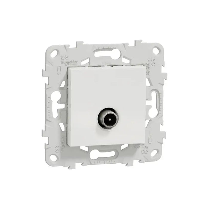 TV OUTLET WITH MOUNTING FRAME 2 MODULE WHITE SCHNEIDER UNICA (NU546218) - Ключове и