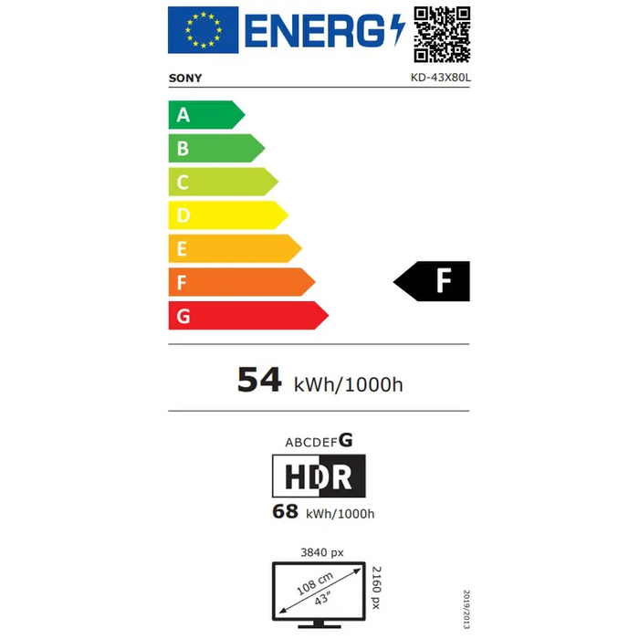 TV SONY Bravia KD43X80LAEP 43’’ X80L 4K Ultra HD HDR Smart TV(Google TV) - Телевизори 43’’<<<SONY телевизори