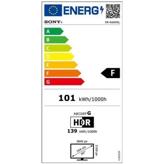 TV SONY Bravia XR OLED XR65A95LAEP 65’’(164 cm) Class A95L QD-OLED 4K Ultra HD HDR Google TV (2023) - OLED