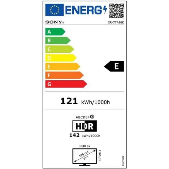 TV SONY Bravia XR OLED XR77A80KAEP 77’’(195 cm) A80K 4K Ultra HD Smart TV Google TV (2022) - OLED