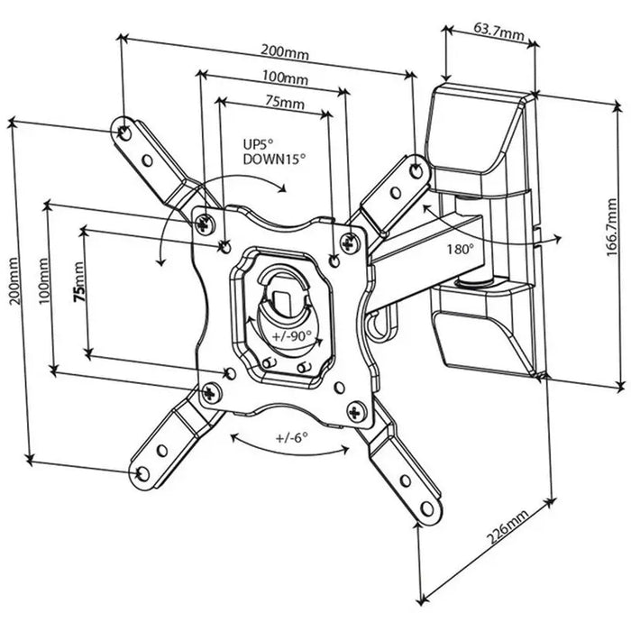 TV STAND VIVANCO 37977 BLACK - Стойки за тв и други<<<Стелажи<<<Мебели и интериор<<<Praktiker&&&Стойки за тв и