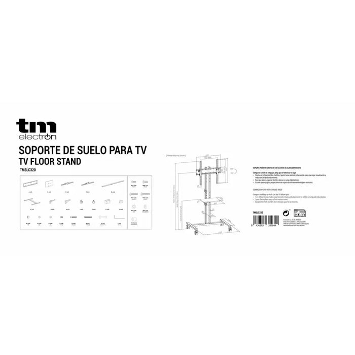 TV stand with wheels TM Electron 34’’-55’’ 35 kg - Електроника Телевизори<<<Компютри| Електроника<<<BigBuy&&&Поставки