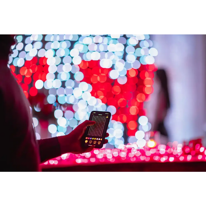 TWINKLY Curtain 210 (TWW210SPP-TEU) Intelligent LED Lights 210 LED RGB + W 2,1 m - Christmas tree