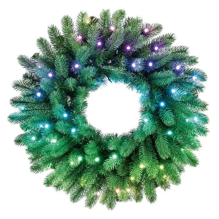 Twinkly pre-lit wreath 50 RGB LED Green wire Plug type C - Christmas tree lightsOSW-OLC<<<LightingOSW<<<ActionPL