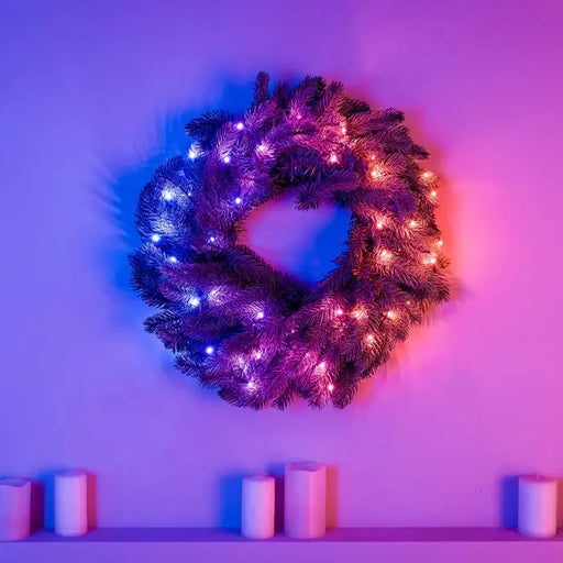 Twinkly pre-lit wreath 50 RGB LED Green wire Plug type C - Christmas tree lightsOSW-OLC<<<LightingOSW<<<ActionPL