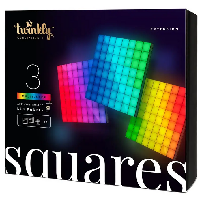 Twinkly Squares Extension Kit Smart lighting kit Black Wi-Fi/Bluetooth - Christmas tree