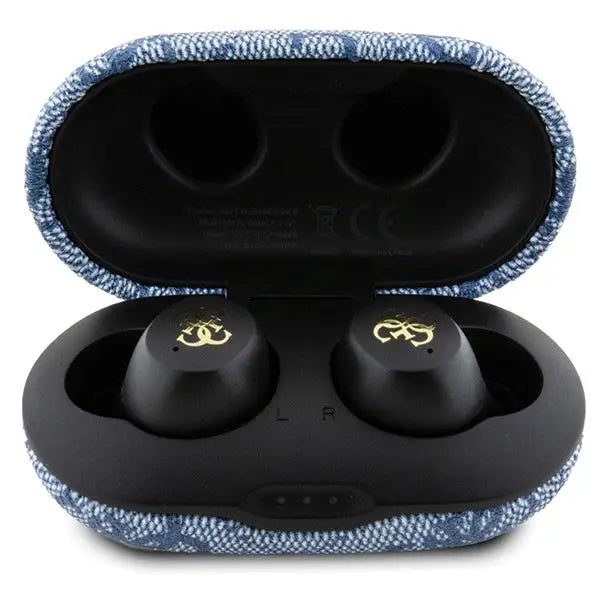TWS Guess 4G Metal Bluetooth headphones with ENC docking station - blue - Cell phone cases and covers<<<HurtelXML
