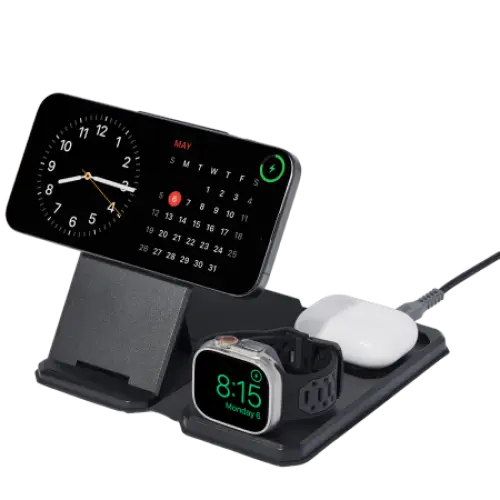 UAG 3in1 Travel Charger 15W Wireless Charger with MagSafe + Cable + Organizer - Black - *Temporary category<<<HurtelXML