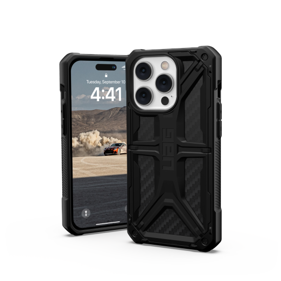 UAG Monarch case for iPhone 14 Pro - black carbon - Cell phone cases and covers<<<HurtelXML