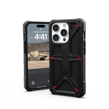 UAG Monarch case for iPhone 15 Pro - black kevlar - Cell phone cases and covers<<<HurtelXML