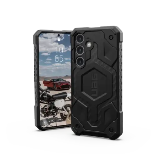UAG Monarch Pro case for Samsung Galaxy S24 with magnetic module - black carbon - Cell phone cases