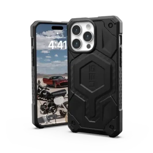 UAG Monarch Pro case with MagSafe for iPhone 15 Pro Max - black carbon - Cell phone cases and covers<<<HurtelXML