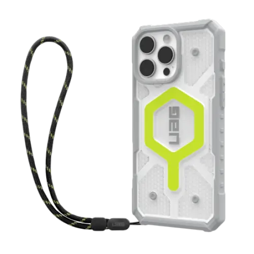 UAG Pathfinder Clear Magsafe Bundle Case with Lanyard for iPhone 16 Pro Max - Green - Cell phone cases