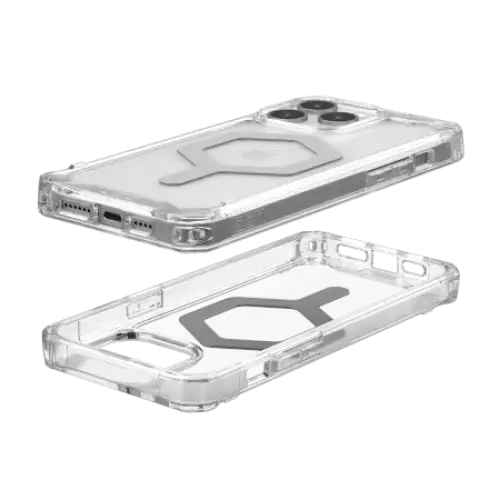 UAG Plyo MagSafe case for iPhone 15 Pro Max - transparent and silver - Cell phone cases and covers<<<HurtelXML