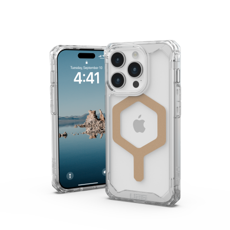 UAG Plyo MagSafe case for iPhone 15 Pro - transparent and gold - Cell phone cases and covers<<<HurtelXML