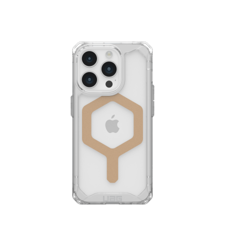 UAG Plyo MagSafe case for iPhone 15 Pro - transparent and gold - Cell phone cases and covers<<<HurtelXML