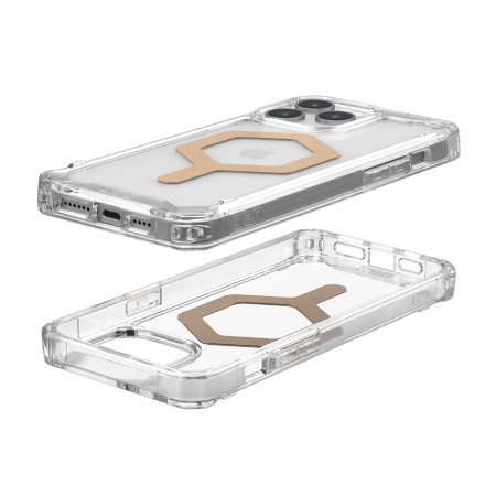 UAG Plyo MagSafe case for iPhone 15 Pro Max - transparent and gold