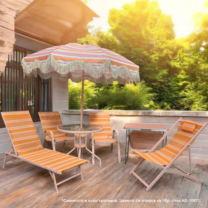 GARDEN CHAIR-CHAIR 92X61X92CM 4-POSITION UCAMP HD-10871