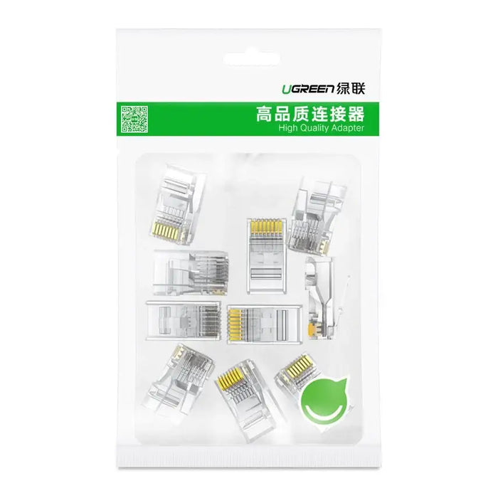 Ugreen 100x plug plug coupler end RJ45 8P8C Cat 6 transparent (60558) - Network cables<<<HurtelXML