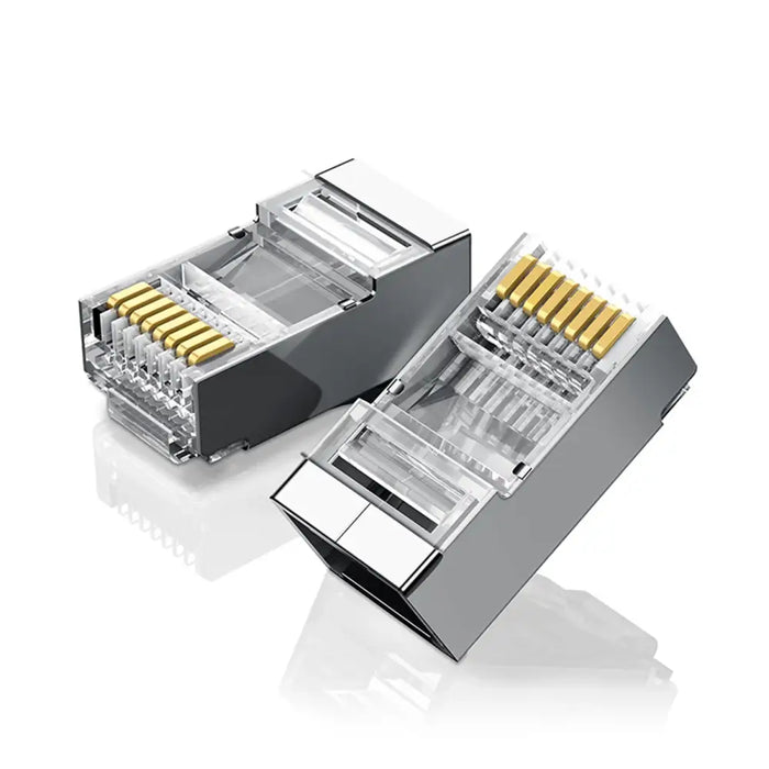 Ugreen 10x plug end RJ45 8P8C (UTP Cat. 6 / Cat. 5 / Cat. 5e) silver (NW111) - Network cables<<<HurtelXML