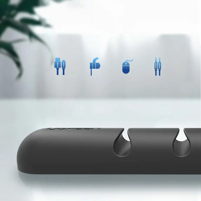 Ugreen 30762 self-adhesive organizer for 4 cables - black (2 pcs.) - Cable organizers<<<HurtelXML&&&Exhibition