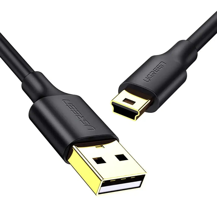 Ugreen 5 pin gold-plated USB cable - mini USB 0.25m black (US132) - Cell phone cables<<<HurtelXML
