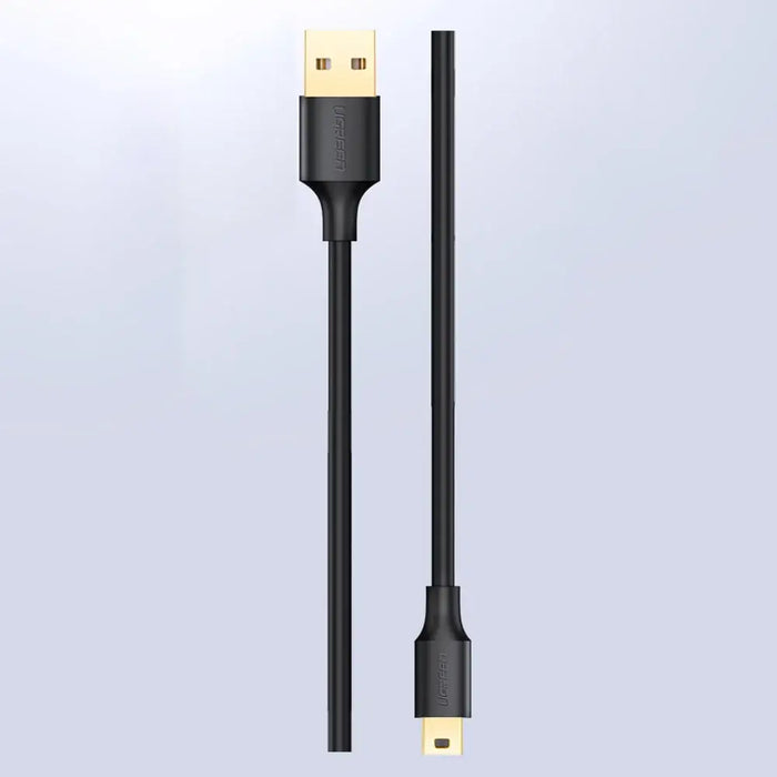 Ugreen 5 pin gold-plated USB cable - mini USB 0.25m black (US132) - Cell phone cables<<<HurtelXML