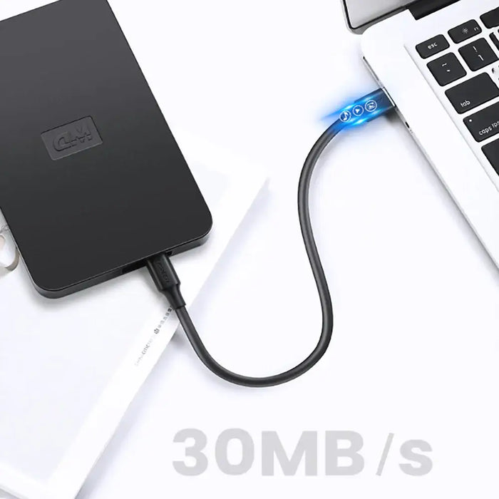 Ugreen 5 pin gold-plated USB cable - mini USB 0.25m black (US132) - Cell phone cables<<<HurtelXML