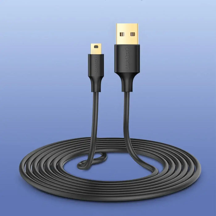 Ugreen 5 pin gold-plated USB cable - mini USB 0.5m black (US132) - Cell phone cables<<<HurtelXML