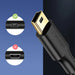 Ugreen 5 pin gold-plated USB cable - mini USB 0.5m black (US132) - Cell phone cables<<<HurtelXML
