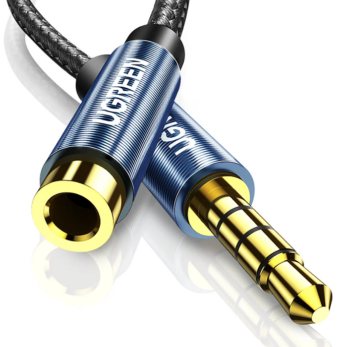 Ugreen adapter cable extension AUX mini jack 3.5 mm 2m blue (AV118) - Audio cables<<<HurtelXML