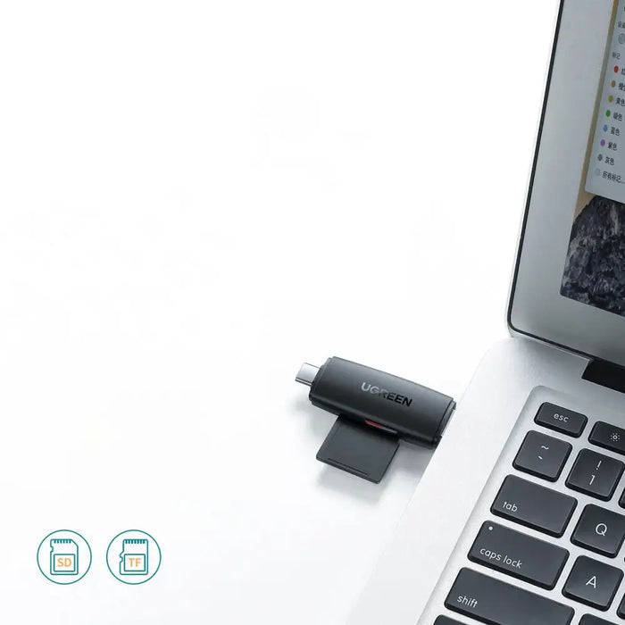 Ugreen adapter SD / micro SD card reader (USB-A / USB-C) black (CM304) - Flash card readers<<<HurtelXML