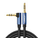 Ugreen angled AUX cable 2 x mini jack 3.5 mm 1.5m blue (AV112) - Audio cables<<<HurtelXML