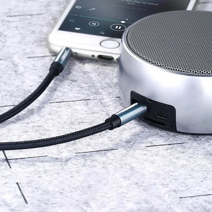Ugreen angled AUX cable 2 x mini jack 3.5 mm 1.5m blue (AV112) - Audio cables<<<HurtelXML
