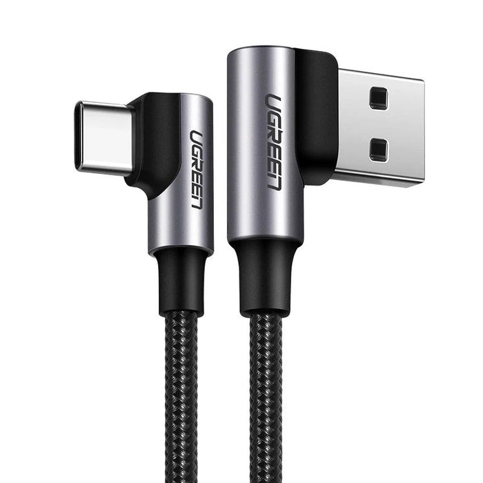 Ugreen angled USB - USB Type C Quick Charge 3.0 QC3.0 3 A 2 m gray (US176 20857) - Cell phone cables<<<HurtelXML