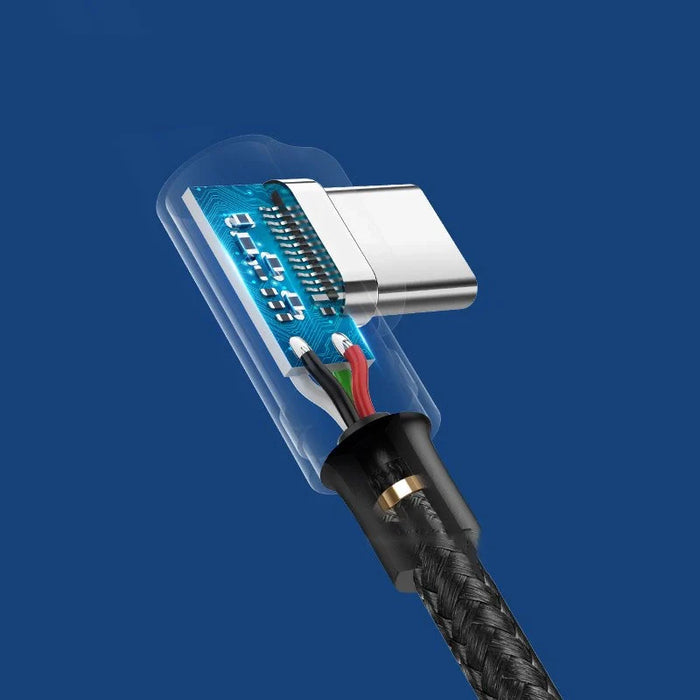 Ugreen angled USB - USB Type C Quick Charge 3.0 QC3.0 3 A 2 m gray (US176 20857) - Cell phone cables<<<HurtelXML