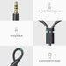 Ugreen audio adapter jack 3.5mm male to 2xRCA female cable 0.25m gray (AV109) - Audio cables<<<HurtelXML