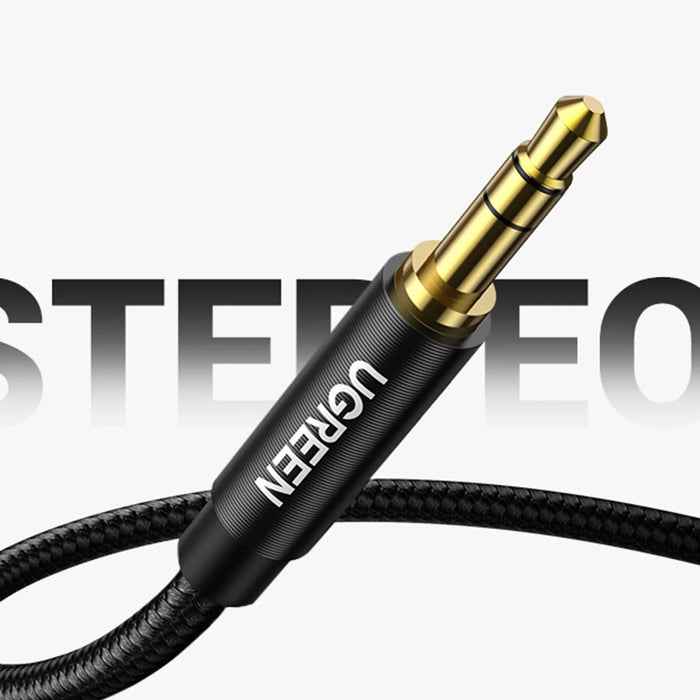 Ugreen audio cable AUX straight minijack 3.5 mm 1m black (AV112) - Audio cables<<<HurtelXML