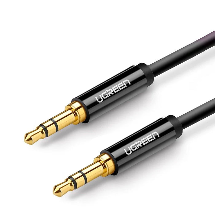 Ugreen audio cable AUX straight minijack 3.5 mm 1m black (AV112) - Audio cables<<<HurtelXML