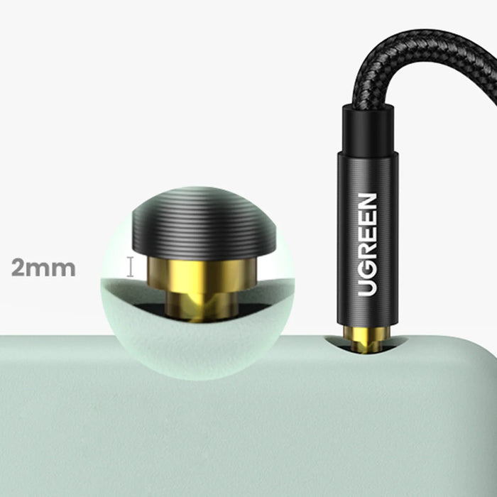 Ugreen audio cable AUX straight minijack 3.5 mm 1m black (AV112) - Audio cables<<<HurtelXML